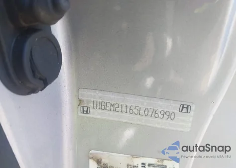 2005 Honda Civic Vp from USA, damaged, VIN 1HGEM21165L076990